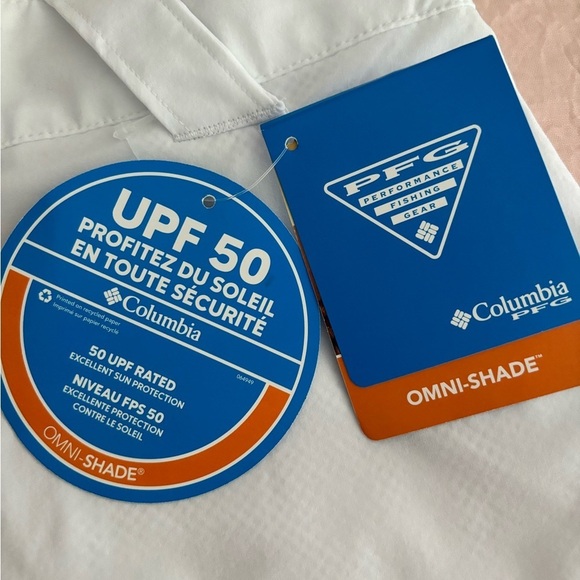 NWT Columbia PFG Omni-Shade White Shorts - Size 12 - Picture 4 of 4